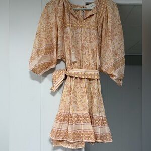 Cleobella Pink and Cream Floral Mini Dress